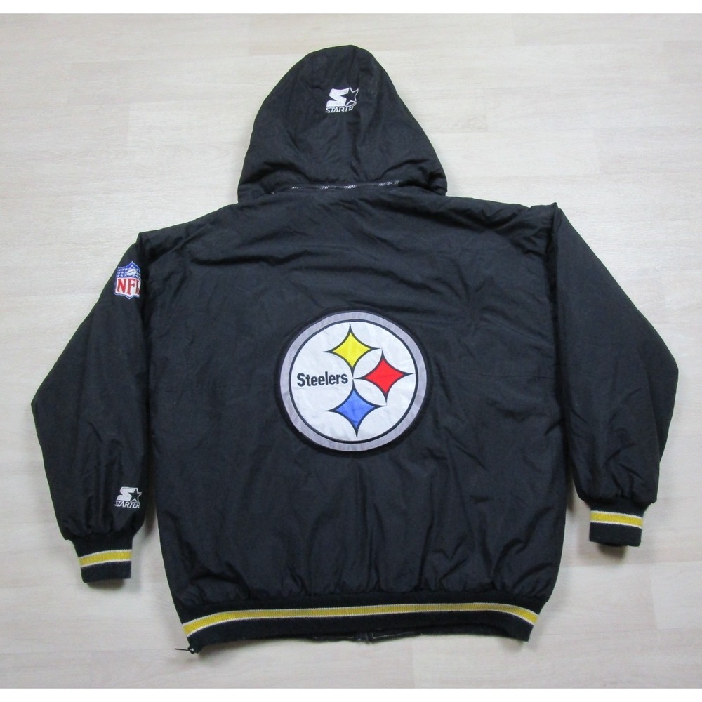 Vintage Pittsburgh Steelers Starter Jacket‎ (XL) Puffer Parka NFL 90s Football